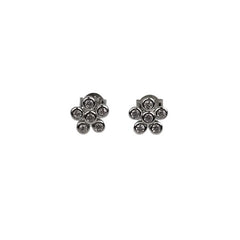 Cercei cu zirconiu (Floare), Argint 925, 1.25g