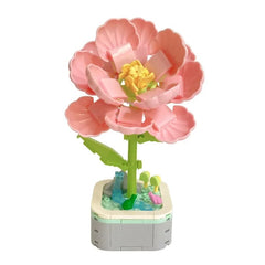 Set de Constructie Trandafir in Ghiveci, Kaveny, 4 Ani, Ornament Creativ, 16x6.2 cm, Roz