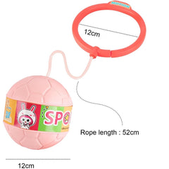 Minge pentru Sarit, Kaveny, Tip Coarda Hula Hoop, Cerc 12 cm, Coarda 52 cm, Minge 12 x 11 cm, Functie Iluminat, 4-6 Ani, Plastic, Roz