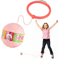 Minge pentru Sarit, Kaveny, Tip Coarda Hula Hoop, Cerc 12 cm, Coarda 52 cm, Minge 12 x 11 cm, Functie Iluminat, 4-6 Ani, Plastic, Roz