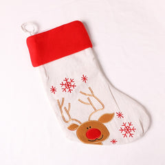 Ciorap Cadouri, culoare alba, imprimeu Rudolf, marimea 16x30 cm, Kadeny