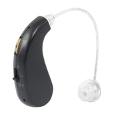 Aparat auditiv retroauricular BTE Reincarcabil, Kaveny, Set 2 bucati Stinga Dreapta, Standard European, Aparat auditiv Cu incarcator, Aparat pentru Auz, 12 x 8.5 x 4 cm, 89 g, Negru