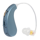 Aparat auditiv retroauricular BTE Reincarcabil, Kaveny, Set 2 bucati Stinga Dreapta, Standard European, Aparat auditiv Cu incarcator, Aparat pentru Auz, 12 x 8.5 x 4 cm, 89 g, Albastru