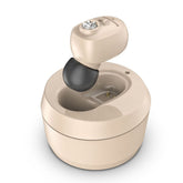 Aparat Auditiv Intraauricular In-Ear, Kaveny, Amplificator de sunet pentru Auz, Minuscul Design Nou, 14 x 10 x 3.8 cm, 116 gr, Camel