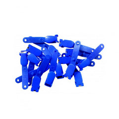 Clips pentru ecuson CNX, plastic, albastru