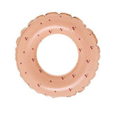 Colac de inot gonflabil pentru copii, Portocaliu, Model cu cirese, Kaveny, diametru 70 cm