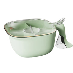 Cutie de Depozitare a Condimentelor, Kadeny, de Uz Casnic, cu Maner Stabil, cu Capac, 4 Compartimente Principale, 21 x 14 x 10 cm, Verde