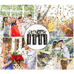 Tun Confetti Petrecere, Kaveny, Lungime 30 cm, Negru/Auriu
