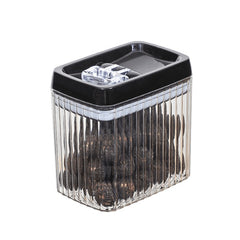 Recipient din Plastic, Kadeny, pentru Alimente/Obiecte, Inchidere Ermetica, Textura Ondulata, 15 x 10 x 15.5 cm, 1.5 l, Transparent