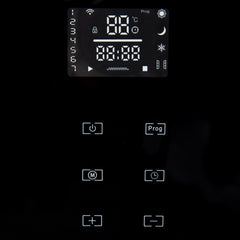 Convector electric 1000W/2000W, negru