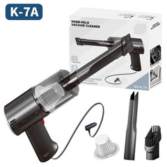 Aspirator Portabil Auto, Kadeny, Tip Pistol K7A, Pentru Casa si Masina, Cablu Auto, 36 x 17 cm, Negru