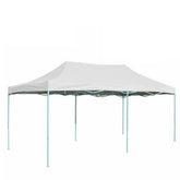Cort Pavilion 3x6m Alb Pliabil Cadru Metal pentru Curte, Gradina, Evenimente