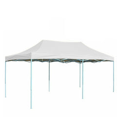 Cort Pavilion 3x6m Alb Pliabil Cadru Metal pentru Curte, Gradina, Evenimente