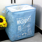 Cos de rufe, Kadeny, 72 L, Textil, 30x40x60 cm, Albastru, Cu imprimeu