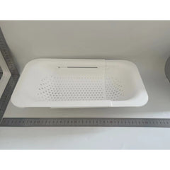 Cos de Scurgere pentru Chiuveta de Bucatarie, Kadeny, Plastic, Telescopic, 36x20x5 cm, Alb