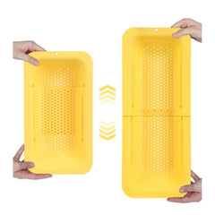 Cos pentru Scurgere Chiuveta de Bucatarie, Kadeny, Plastic, Telescopic, 36x20x5 cm, Galben