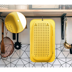 Cos pentru Scurgere Chiuveta de Bucatarie, Kadeny, Plastic, Telescopic, 36x20x5 cm, Galben