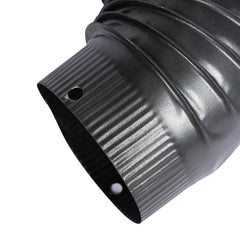 Cot pentru soba pe lemne, 90˚, 130mm, Gri mat