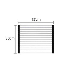 Covoras de Scurgere pentru Chiuveta Bucatarie, din Otel Inoxidabil, Suport Chiuveta, Pliabil, Antiderapant, Usor de Curatat si de Depozitat, 37x30 cm, 15 Tuburi, Negru