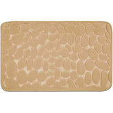 Covoras pentru Baie Antiderapant, Kadeny, Uscare Rapida, Model 3D Piatra, 40x60 cm, Bej