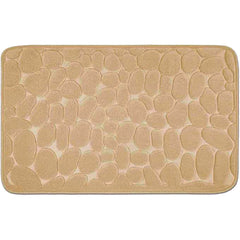 Covoras pentru Baie Antiderapant, Kadeny, Uscare Rapida, Model 3D Piatra, 40x60 cm, Bej