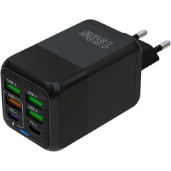Incarcator Multifunctional, Kadeny®, 6 Porturi (2 x PD Type C + 4 USB), 150 W, 5V, 2.4A, Incarcare Rapida, 4.4 x 4.4 x 11 cm, Negru