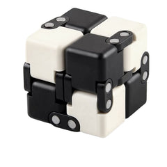 Cub antistres, Fidget Toy, Infinity Magic Cube, Alb/Negru, 4x4x4 cm