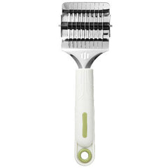 Dispozitiv de taiat Taietei, Kadeny, din Plastic cu Inox Razatoare, Curatator de Legume-Fructe, Maner Anti Alunecare, 22 x 6.5 cm Alb