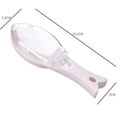 Curatator de Solzi de Peste, Kadeny, Manual, Forma Peste, cu Compartiment de Colectare, din Plastic, 15.5x5.5 cm, Alb