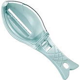 Curatator Manual Solzi de Peste, Kadeny, Forma Peste , Recipient cu Capcac pentru Solzi, Plastic, Albastru deschis, 16x6 cm