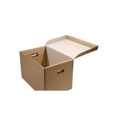 Container arhivare PAFF CA399-3N, capac fix, 520x330x330mm, carton, natur, pentru 6 bibliorafturi