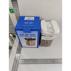 Cutie de Depozitare Alimente, Kadeny, Cutie de Depozitare tip Container pentru Bucatarie, cu Capac, Inchidere Ermetica, Cutie pentru Cereale, 15.5 x 10 x 10 cm, volum 0.8 L, Alb