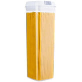 Cutie de Depozitare Alimente, Kadeny, Cutie de Depozitare tip Container pentru Bucatarie, cu Capac, Inchidere Ermetica, Cutie pentru Cereale, 30.5 x 10 x 10 cm, volum 1.9 L, Alb