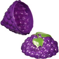 Cutie de depozitare si pastrare a alimentelor, Plastic, Kadeny, Model Strugure, 10x10x13.5 cm, Mov