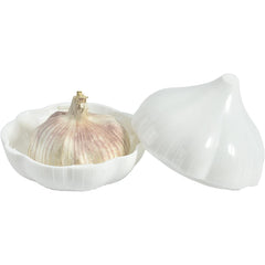 Cutie Alimentara, Kadeny, Model Usturoi, din Plastic, 9 x 9 x 9 cm, 350 ml, Alb