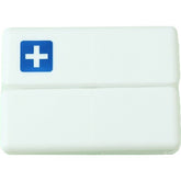 Cutie depozitare medicamente, 7 compartimente sigilate individual, pliabila, portabila, Kaveny, Alb/Albastru