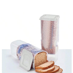 Cutie Depozitare Paine, Kadeny, din Plastic, 34 x 13 cm, Pastreaza Prospetimea, Capac Alb
