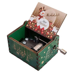 Cutie Muzicala Craciun Manuala Kadeny, Lemn, Melodia "Merry Christmas", Portabila, , 6 x 5 x 4.2 cm