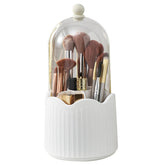 Cutie pentru Depozitarea Pensulelor de Machiaj, Kaveny, Rotativa, Plastic, 36 cm x 13 cm, Alb