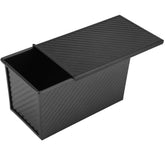 Tava pentru Paine, Kadeny, din Otel Carbon, 450 g, cu Capac, Antiaderenta, 21 x 11 x 11.5 cm, Negru