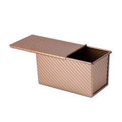 Tava pentru Paine, Kadeny, din Otel Carbon, 450 g, cu Capac, Antiaderenta, 21 x 11 x 11.5 cm, Roz Auriu