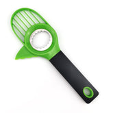Cutit 3in1 pentru Avocado, Kaveny, Cutit, Scoatere Miez si Feliator Pulpa, din PP si Otel Inoxidabil, Negru/Verde