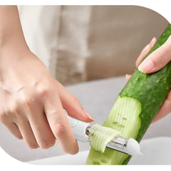 Cutit de Fructe Multifunctional, Kadeny, Razatoare, Curatator Fructe-Legume, Deschizator de Sticle, 18.1x3.8x2cm, Galben