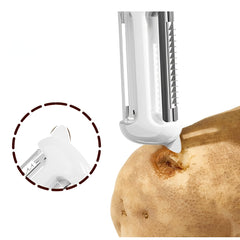 Cutit de Fructe Multifunctional, Kadeny, Razatoare, Curatator Fructe-Legume, Deschizator de Sticle, 18.1x3.8x2cm, Galben