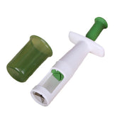 Cutit Feliator pentru Legume si Fructe mici, Kaveny, Feliator pentru Rosii Cherry, Feliator pentru Masline, Ustensila de Feliat Fructe si Legume, 18 x 6,5 cm, Verde