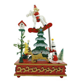 Cutiuta muzicala decorata de Craciun, Multicolor, din Lemn, 17 cm x 27.5 cm, Interior, Kadeny