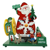 Cutiuta muzicala decorata, Mos Craciun, Multicolor, din Lemn, 21.5 cm x 24.5 cm, Interior, Kadeny