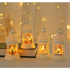 Decoratiune de Craciun, Kadeny, Model Sfesnic de Birou, Om de Zapada, din Plastic, cu Inel de Agatat, 6.8 x 13.5 x 2 cm, Alb