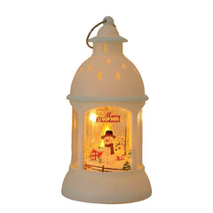 Decoratiune de Craciun, Kadeny, Model Sfesnic de Birou, Om de Zapada, din Plastic, cu Inel de Agatat, 6.8 x 13.5 x 2 cm, Alb