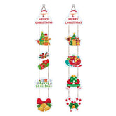 Set 2 Decoratiuni de Craciun, Kadeny, de Agatat, pentru Usa, Sfoara Inclusa, 21 cm/28 cm, din Hartie 350g, Multicolor